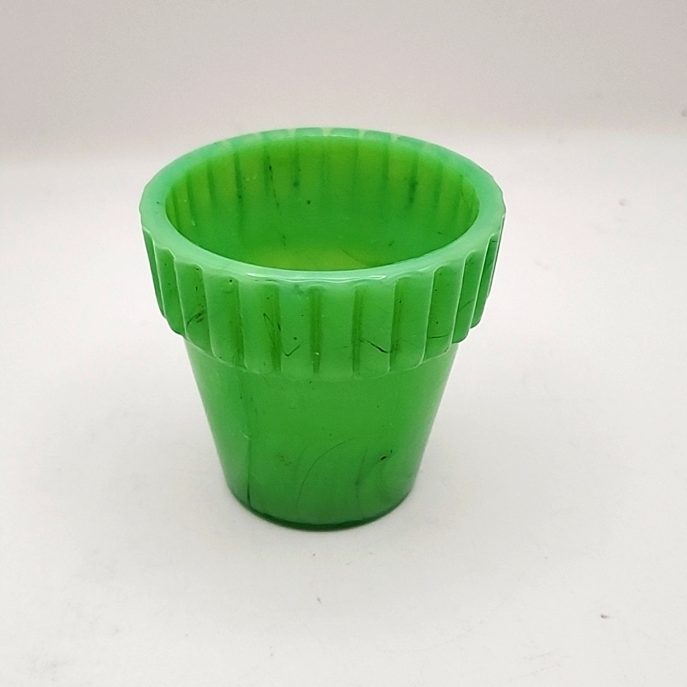 Vintage Jadite Mini Flower Pot 2.25"